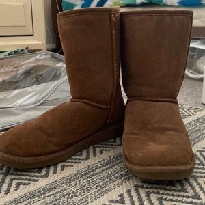 BearPaw Emma Suede Upper Sheepskin/Wool Blend Lining Sz 10